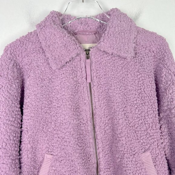 NWOT Universal Thread Collared Sherpa Bomber Jacket Mauve Magic Size Small S2232 - Picture 3 of 13
